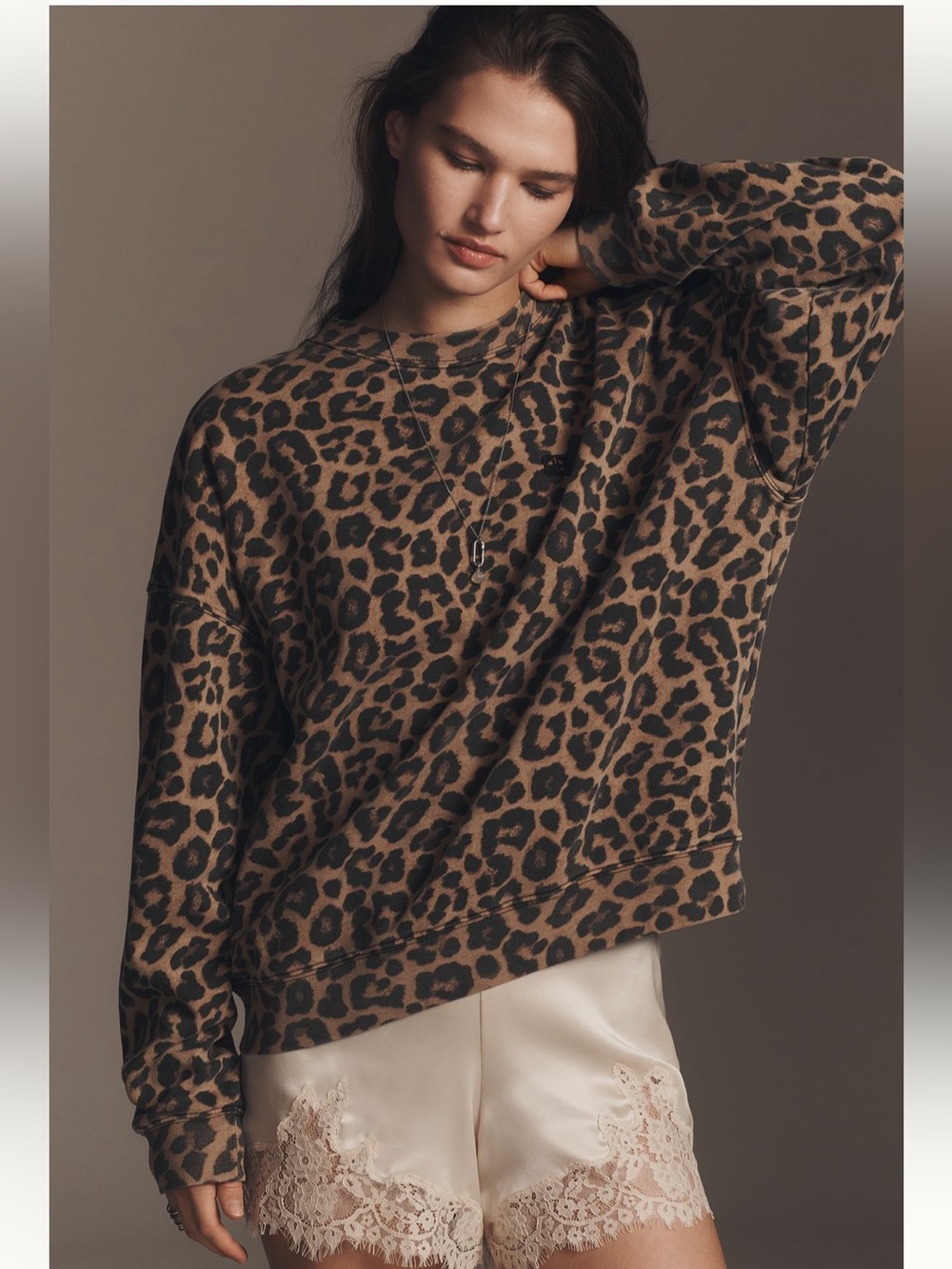 Anine Bing leopard sweatshirt